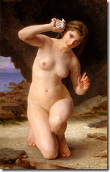 Mulher com uma concha - Bouguereau, William